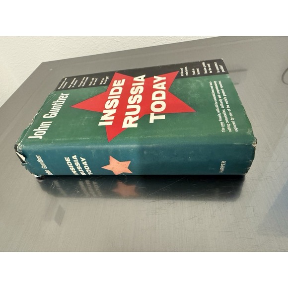 Inside Russia Today John Gunther 1958 Vintage Hardcover Cold War History - Picture 3 of 7